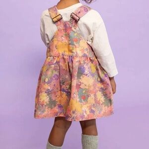 Pink and Yellow Kids Casual Dress